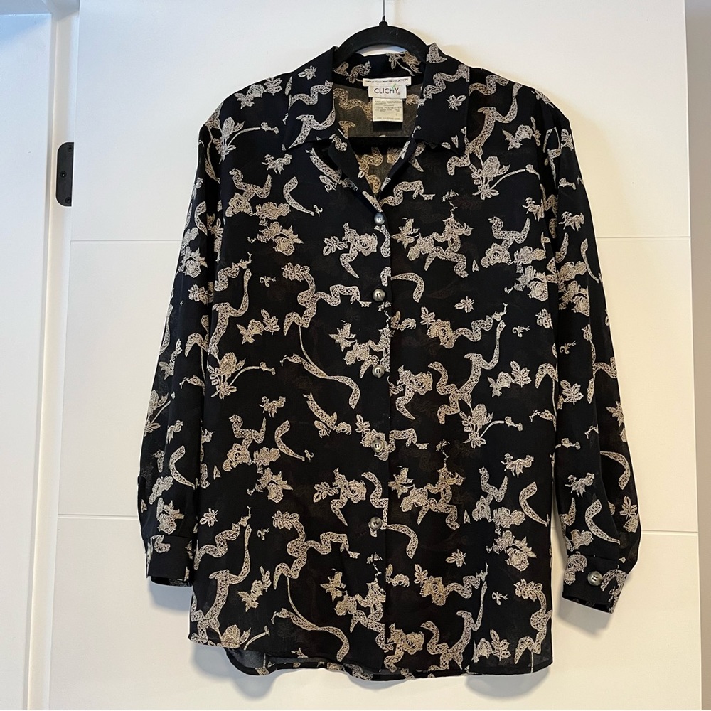Clichy | Vintage Sheer Button Up Shirt